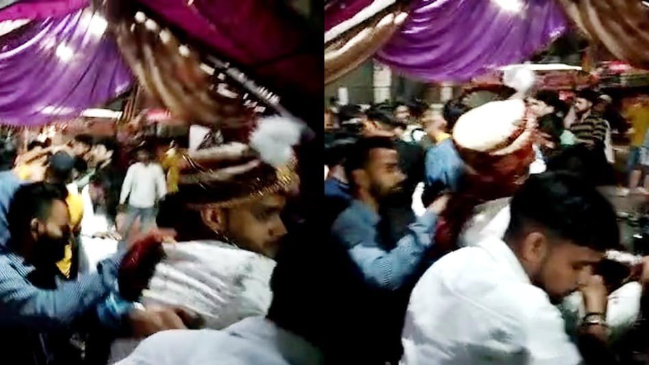 Video: शादी में दूल्हे को गोद में लेकर भागे बाराती, देखें डर से दुल्हे की हालत
हुई ऐसी…