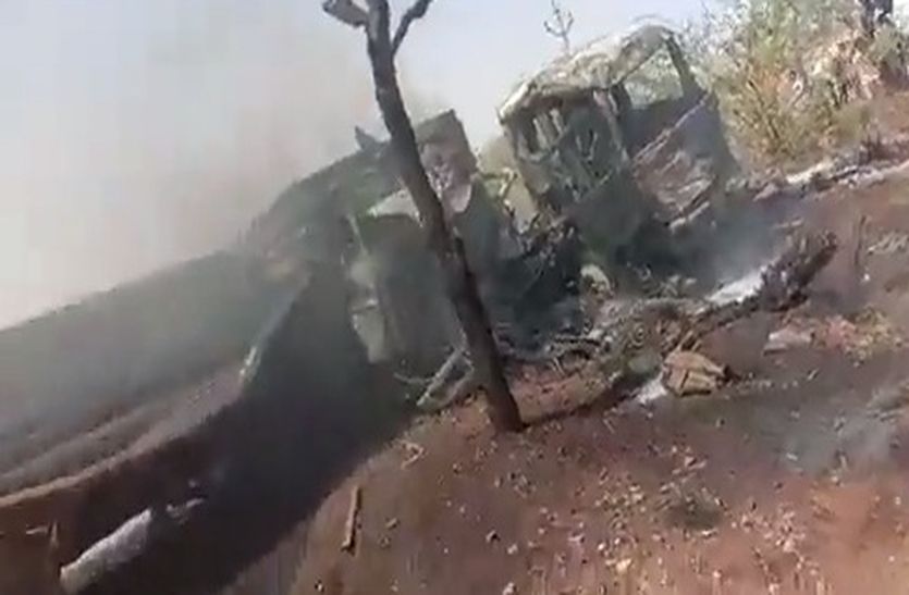 राजस्थान के इस हाई-वे पर फिर भिड़े दो ट्रैलर, एक चालक जिंदा जल गया