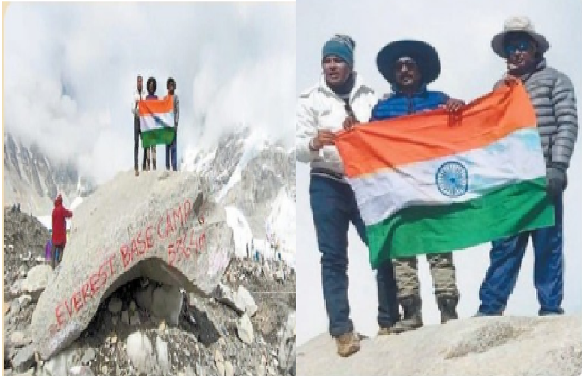 जय हो…. दंतेवाड़ा के तीन शिक्षकों ने एवरेस्ट बेस कैंप में फहराया तिरंगा