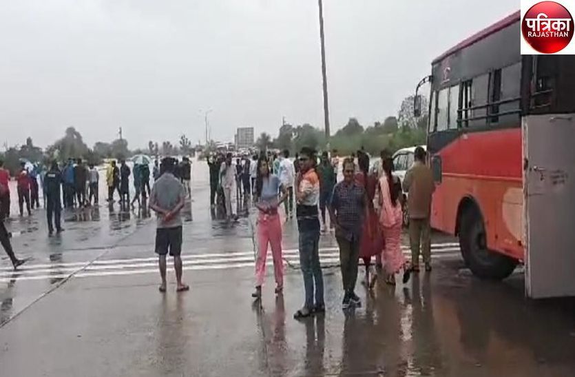 जयपुर-अहमदाबाद फोरलेन पर थमे वाहनों के पहिए, कई घंटे जाम में फंसे रहे यात्री