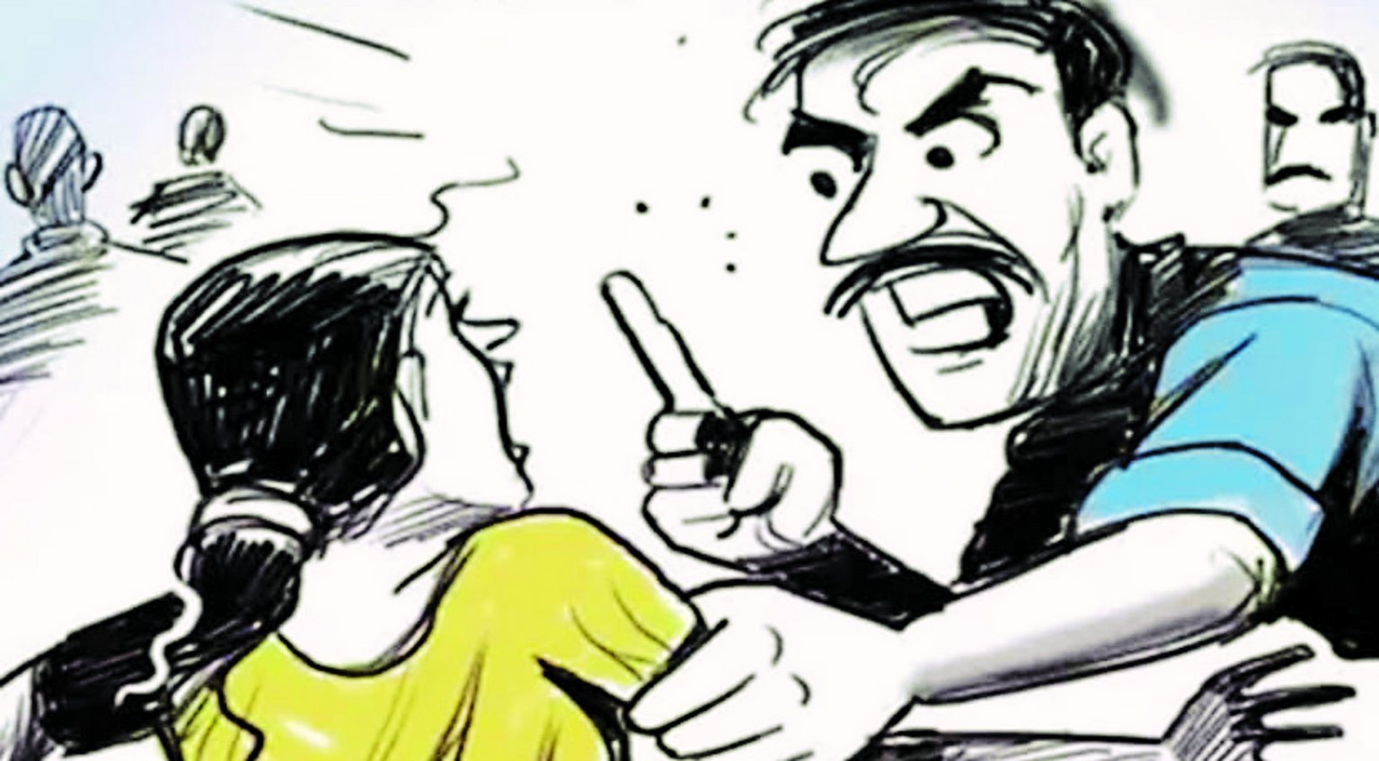 पत्नी को पीटा, बेटे को जमीन पर पटका