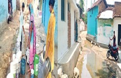CG Assembly Election 2023 : विधायक के गांव में पानी के लिए तरसे लोग, सड़क और घरों
में बहती है नालियां - image