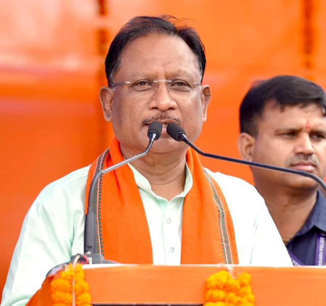 CM addressing rally in Janjgir